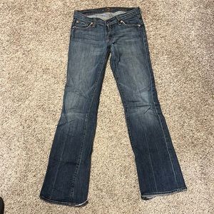 7 for all mankind, mid rise bootcut jeans, size 26